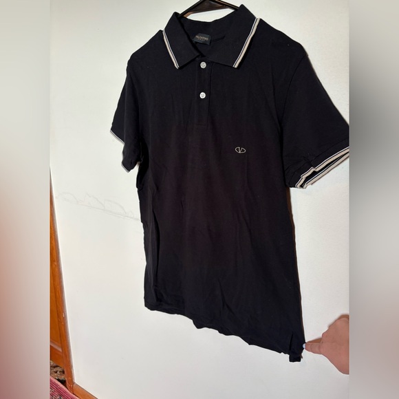 Valentino Black Polo Shirt Classic Minimalist Design NWOT - Picture 1 of 8